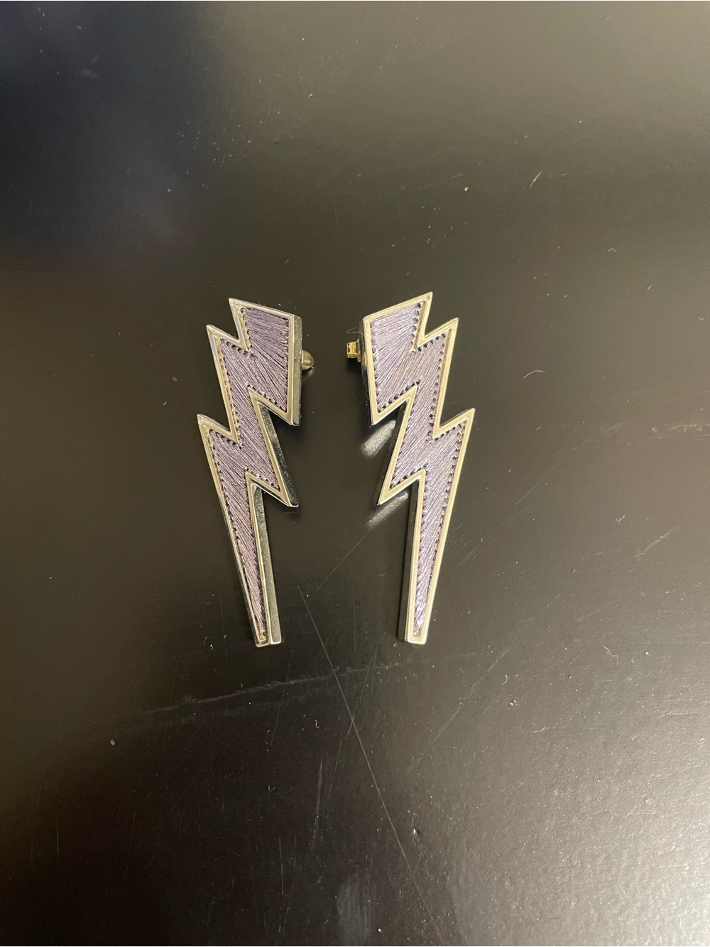 Mignonne Gavigan Lavender Lightning Bolt Drop Earrings